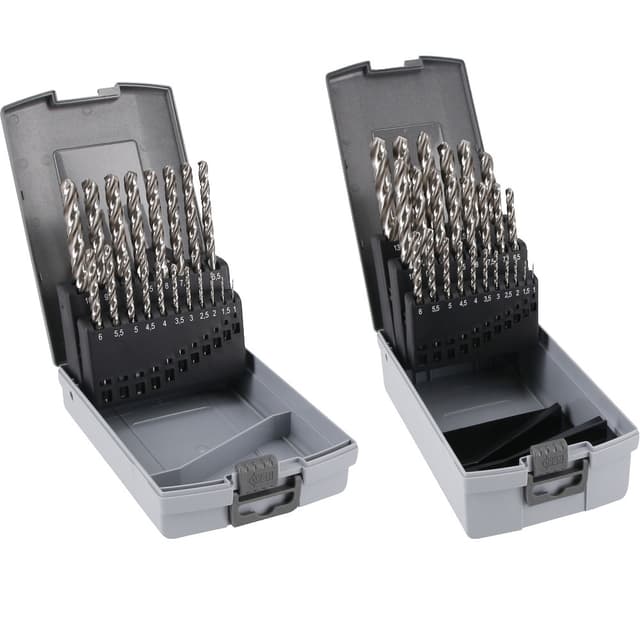 Set Punto Tri-Flute DIN 338 HSS në Kuti